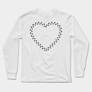 Hunde Pfötchen Long Sleeve T-Shirt